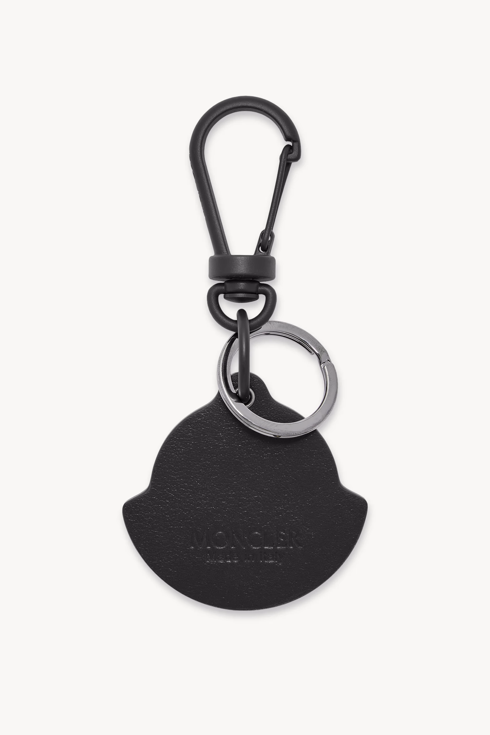 Logo Leather Key Ring Black Moncler 2